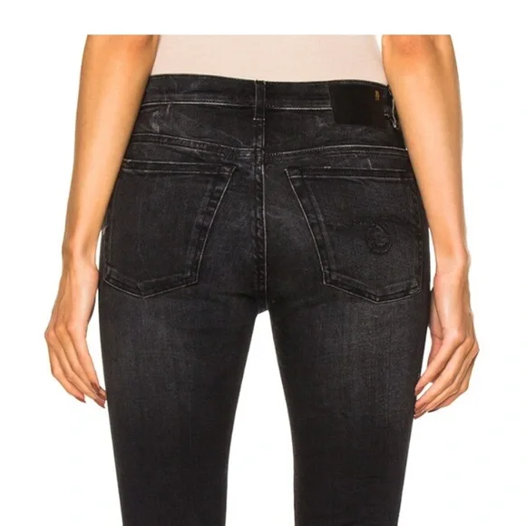 R13 High Rise Skinny Black Jeans - Picture 4 of 16